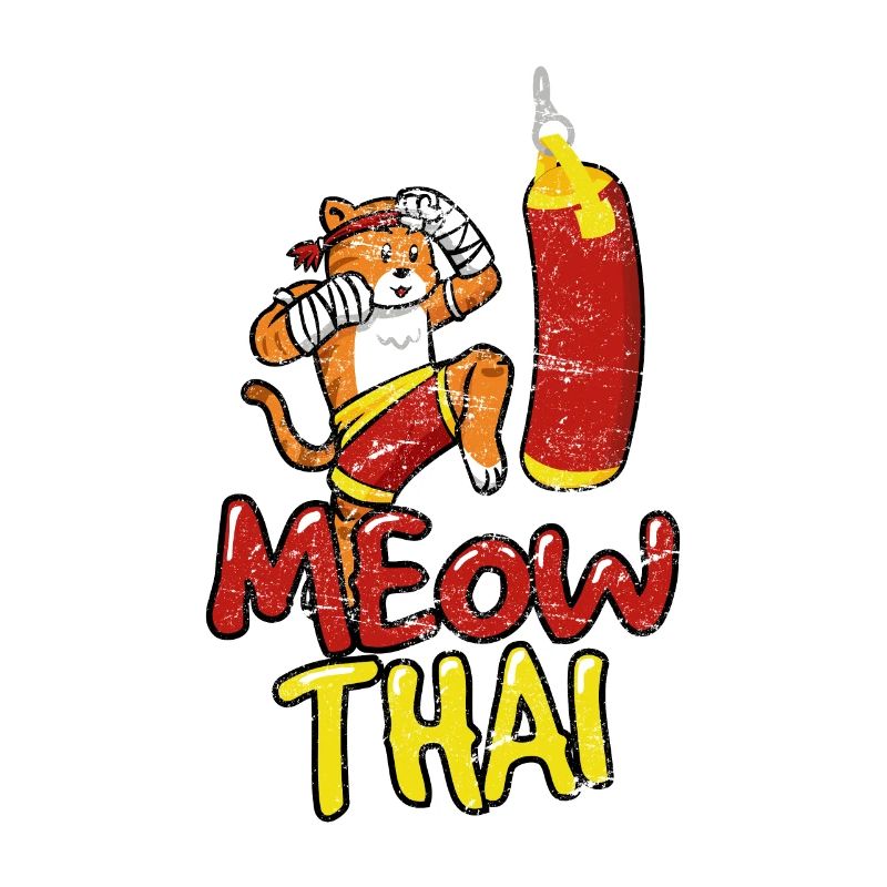 Muay Thai Cat Meow Thai Muay Thai Fighter Kickboxi