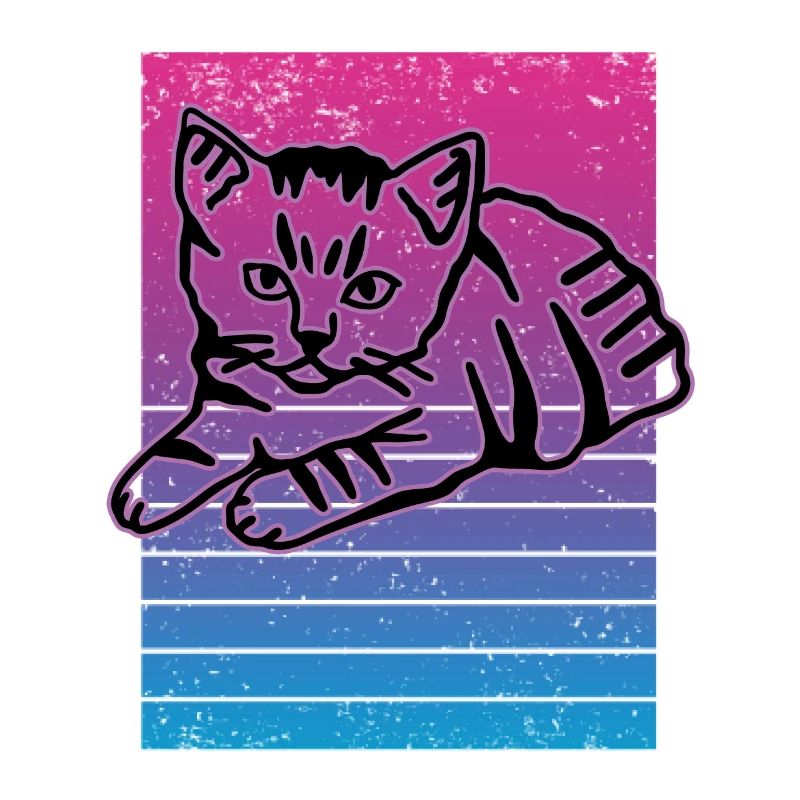 Chat graphique Retro Cat pour les propriétaires de chats