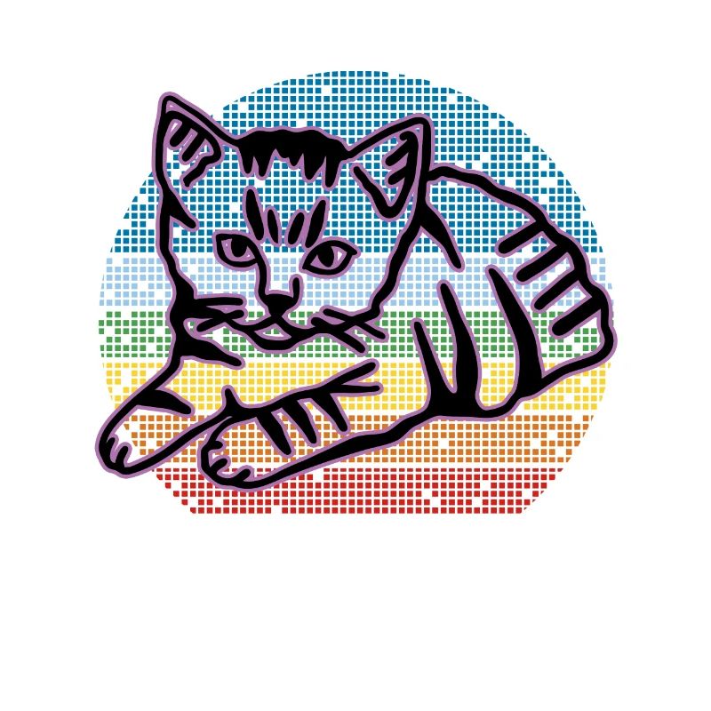 Chat graphique Retro Cat pour les propriétaires de chats