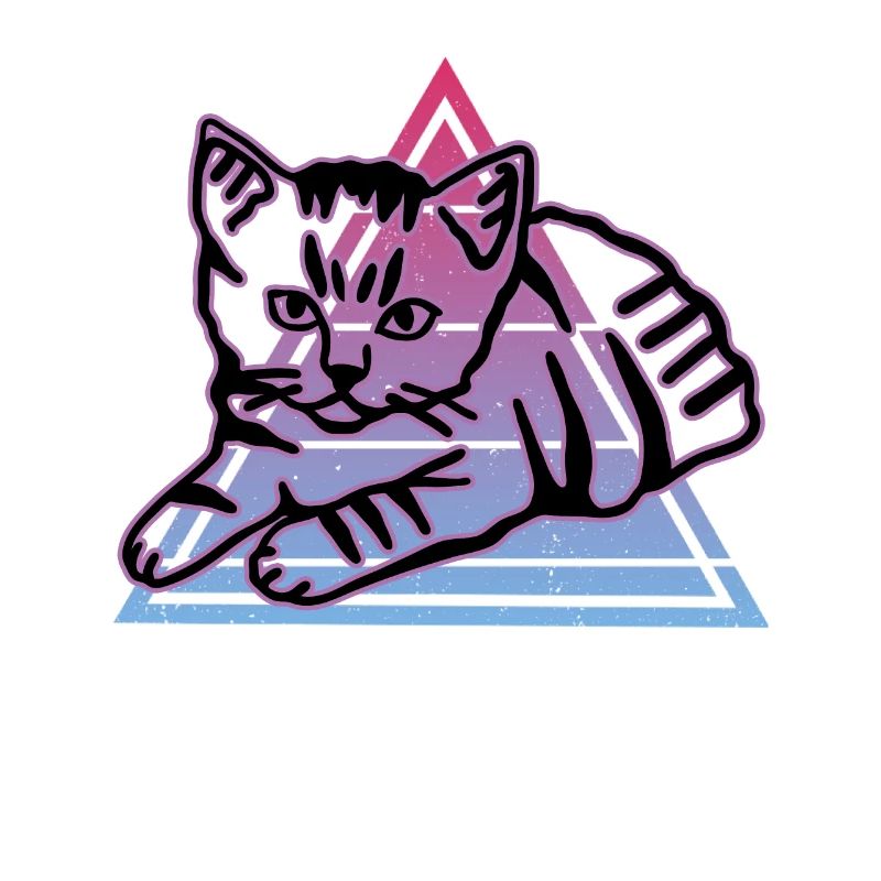 Chat graphique Retro Cat pour les propriétaires de chats