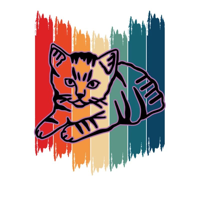 Chat graphique Retro Cat pour les propriétaires de chats