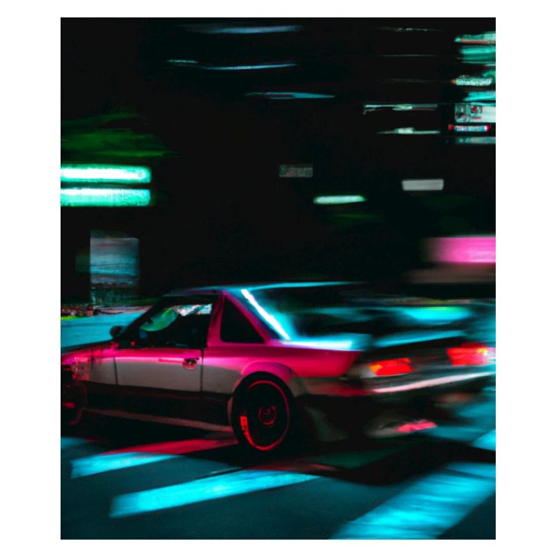 Vaporwave Esthétique Synthwave Car