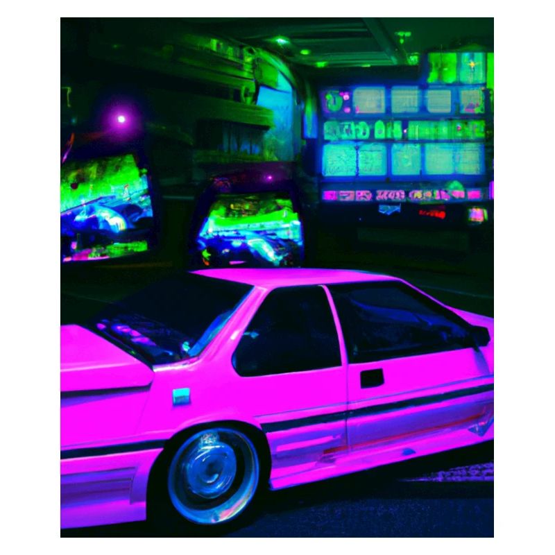 Vaporwave Esthétique Synthwave Car