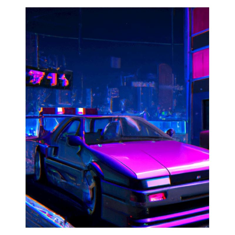 Vaporwave Aesthetic Synthwave Car