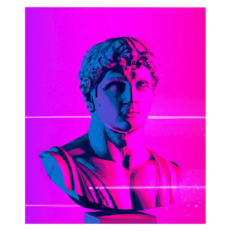 Vaporwave Statue Buste romain