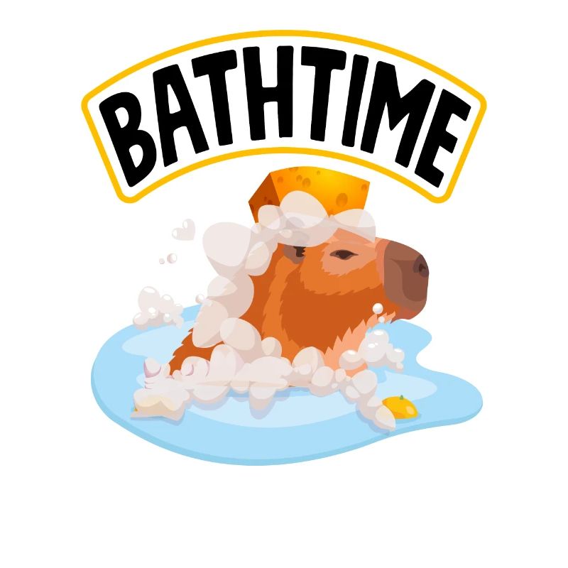 Capybara rongeur Bathtime Drôle