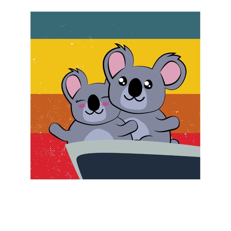 niedliche Koalas in Titanic Pose