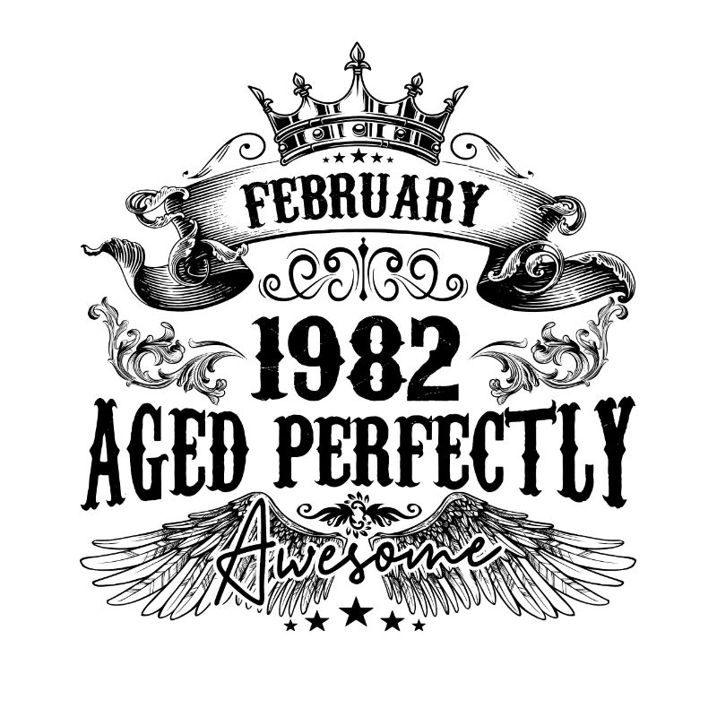 1982 | Februar Aged Perfectly 1982 Geburtstagsgeschenk
