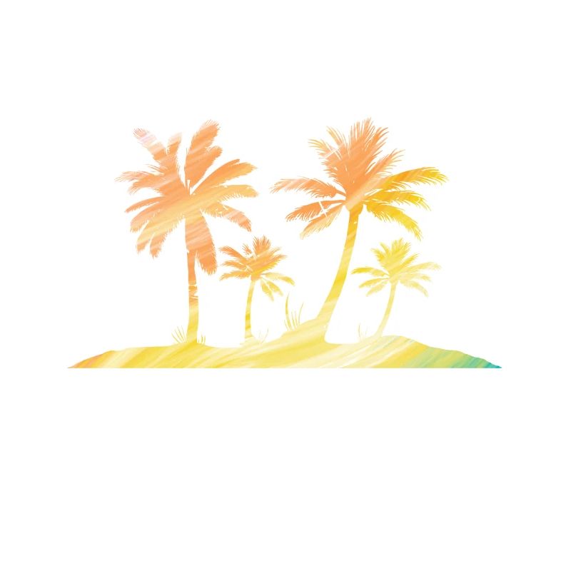Einsame Insel Regenbogen Bunt