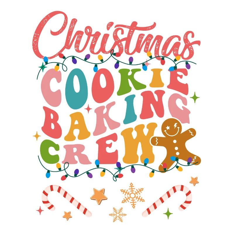 Funny Gingerbread Christmas Cookie Baking Crew