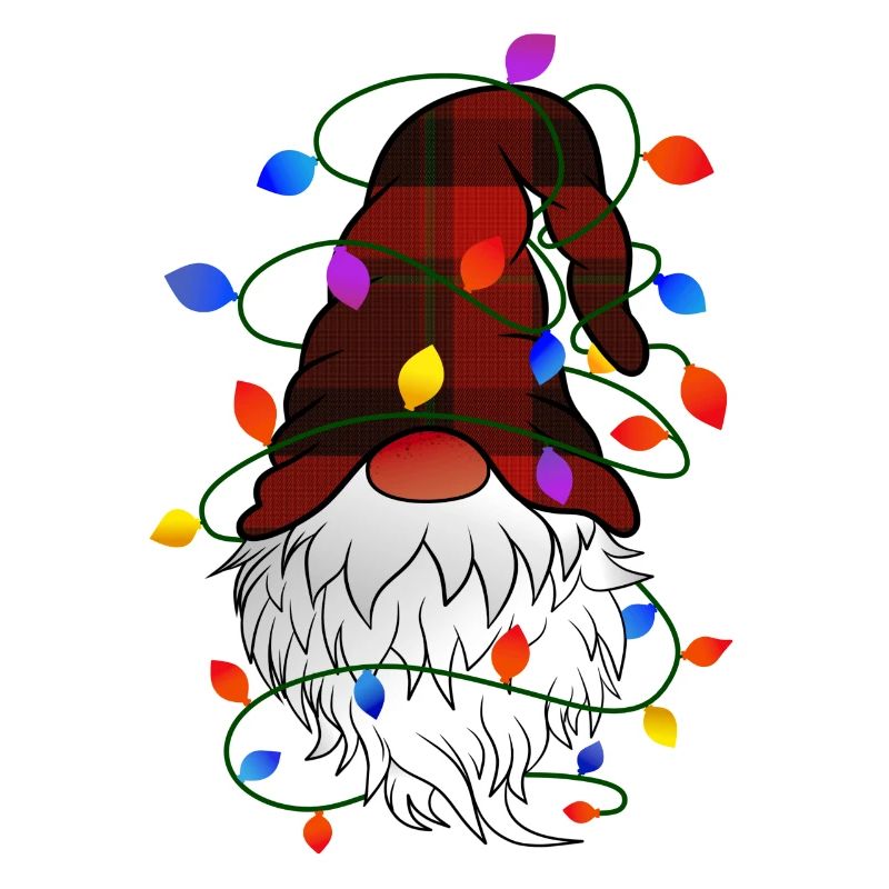 Weihnachts Gnom mit Lichterkette
