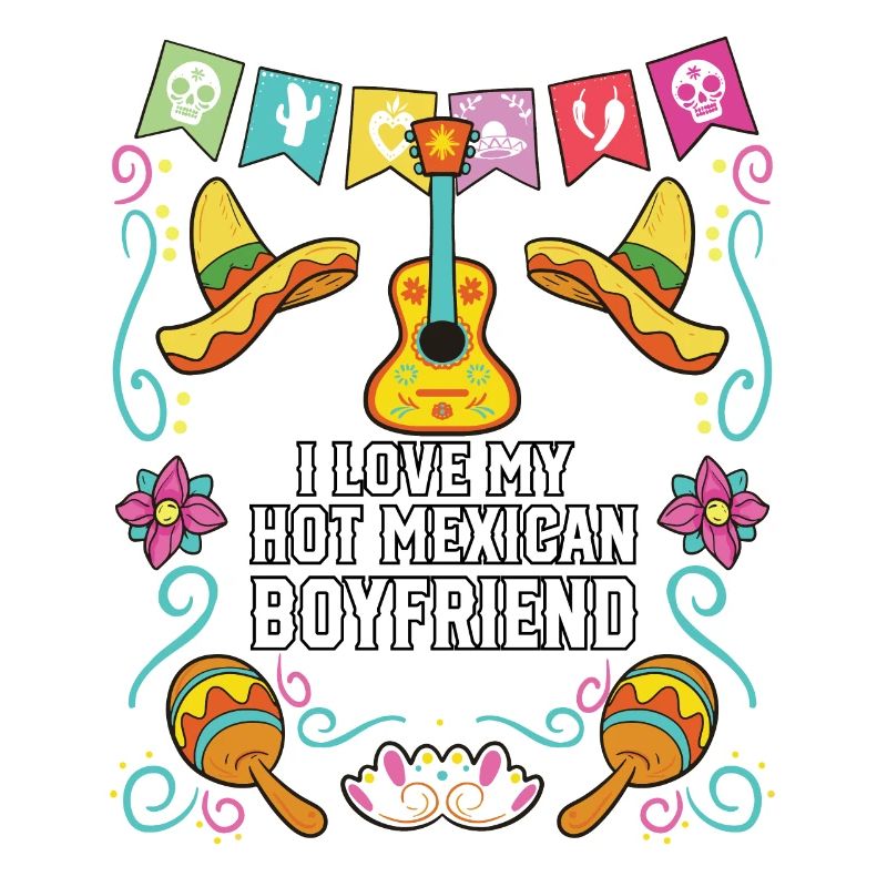 J’aime mon petit ami mexicain chaud Mexico Pride