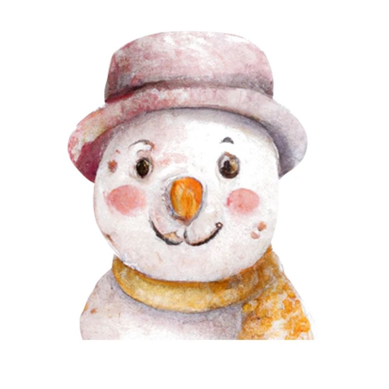 Retro Christmas Snowman Face