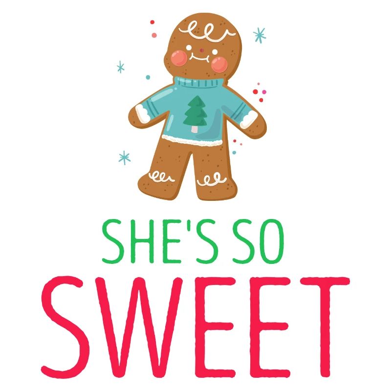 Elle est si douce drôle Gingerbread Couples de Noël