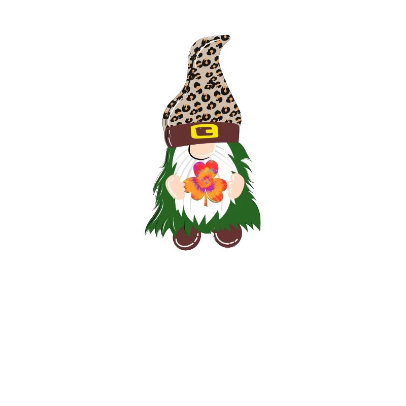 Gnome Tie Dye Clover Leaf St.