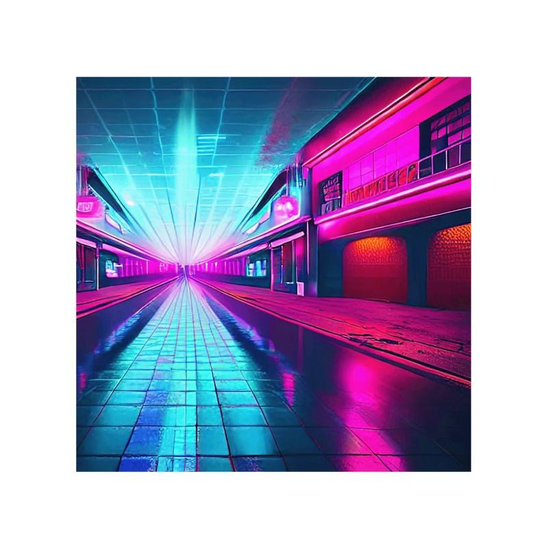 Retrowave Synthwave 80s Future city Design