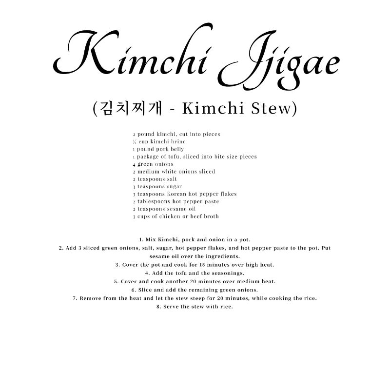 Kimchi Jjigae Recette