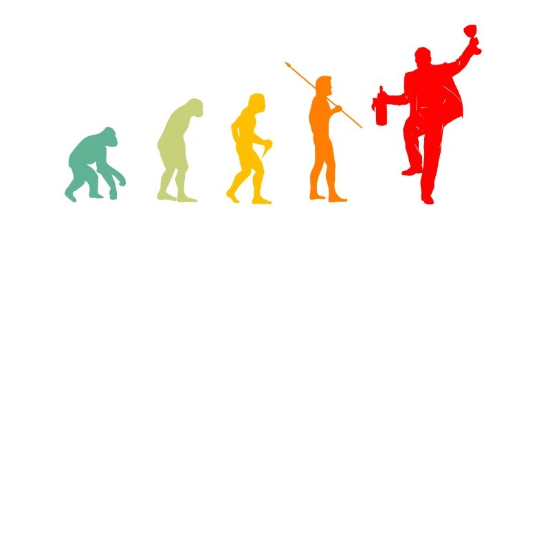 Evolution Aperitif lustiges Geschenk Mann