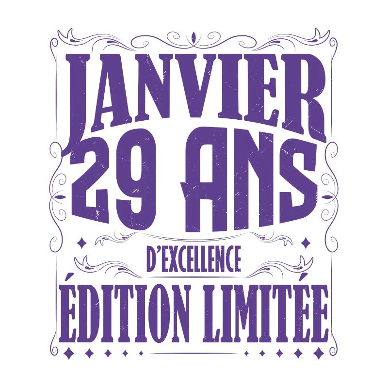 Janvier 29 ans. Cadeau 29 ans janvier anniversaire