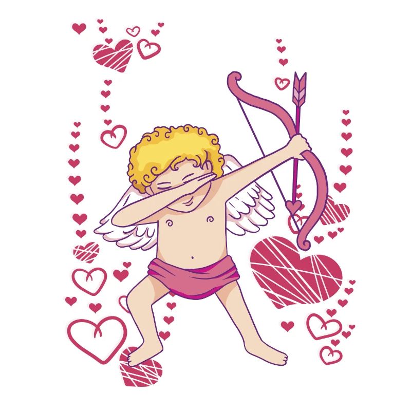 Engel Amor dabbing Liebe Herz Valentinstaggeschenk
