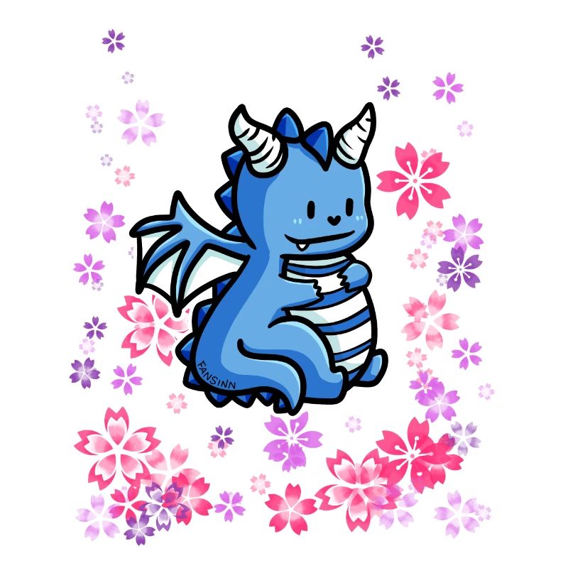 Pré de fleurs d’enfant dragon