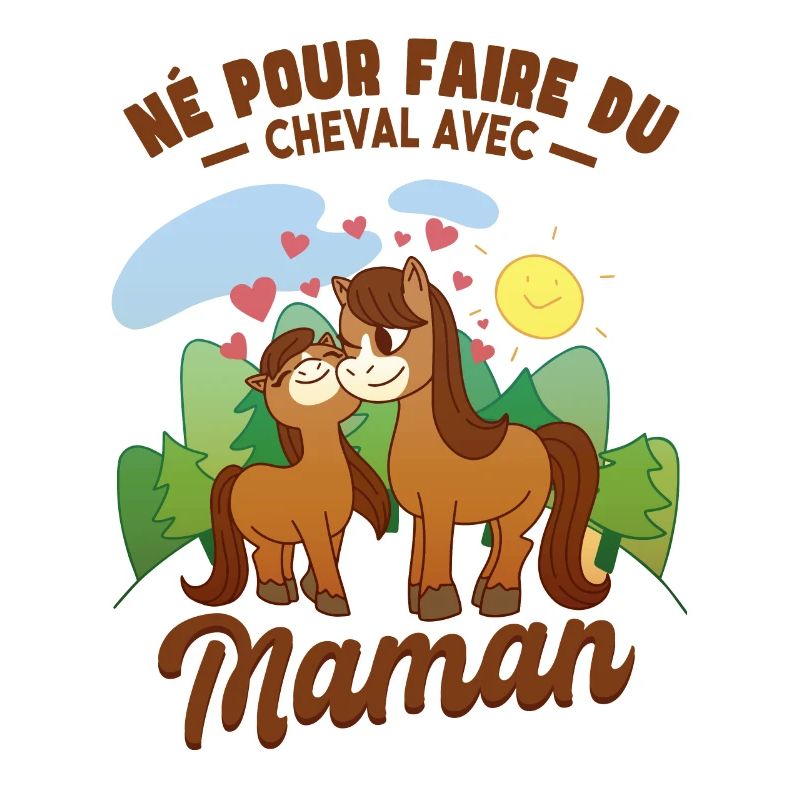 Amusant Maman Cheval Cavalière