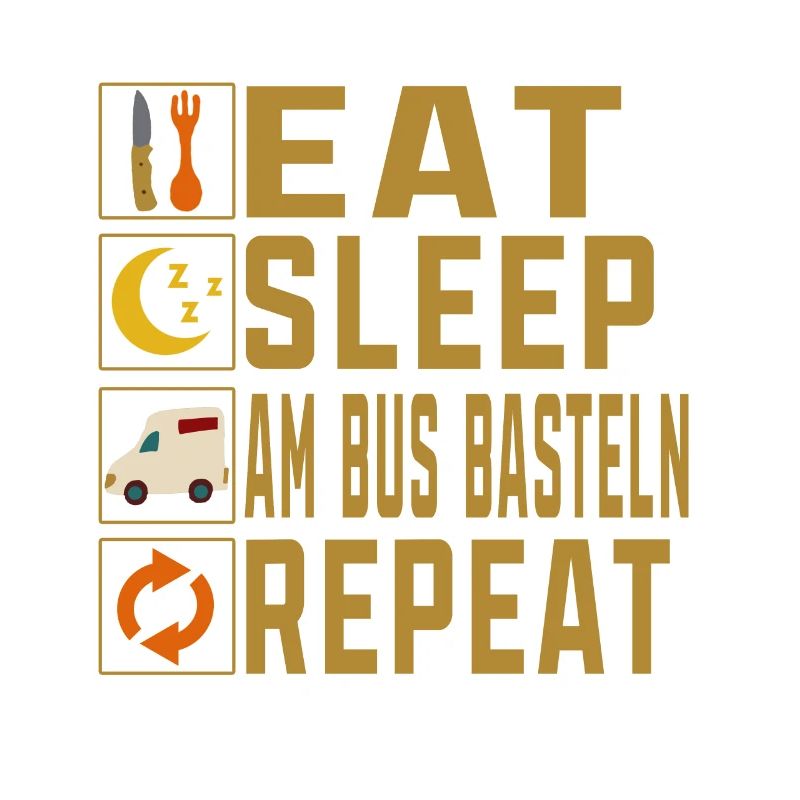 Camping Manger Dormir bricolage dans le bus Répéter