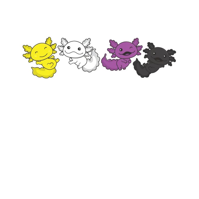 Non-Binary Flag Pride LGBTQ Axolotl