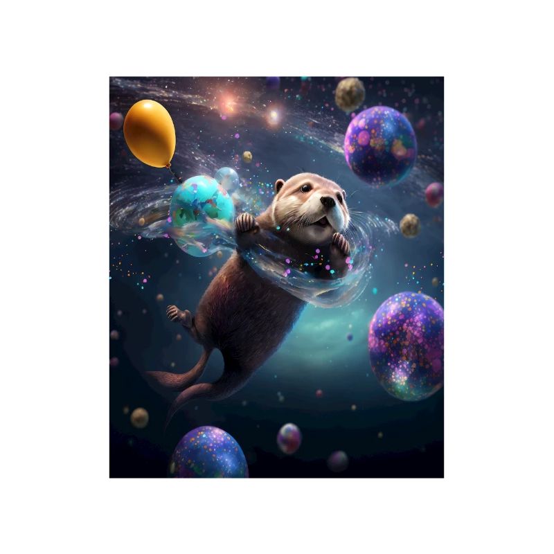 Funny Space Otters Space Otter With Planet
