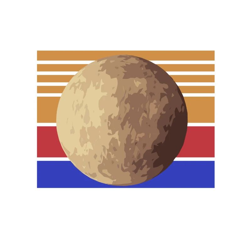 Powered By VENUS Retro Solar System Planet Designs