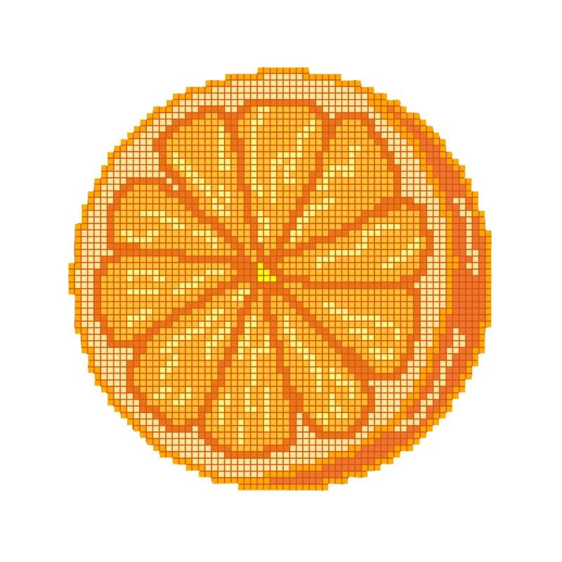 Orange Frucht pixelig