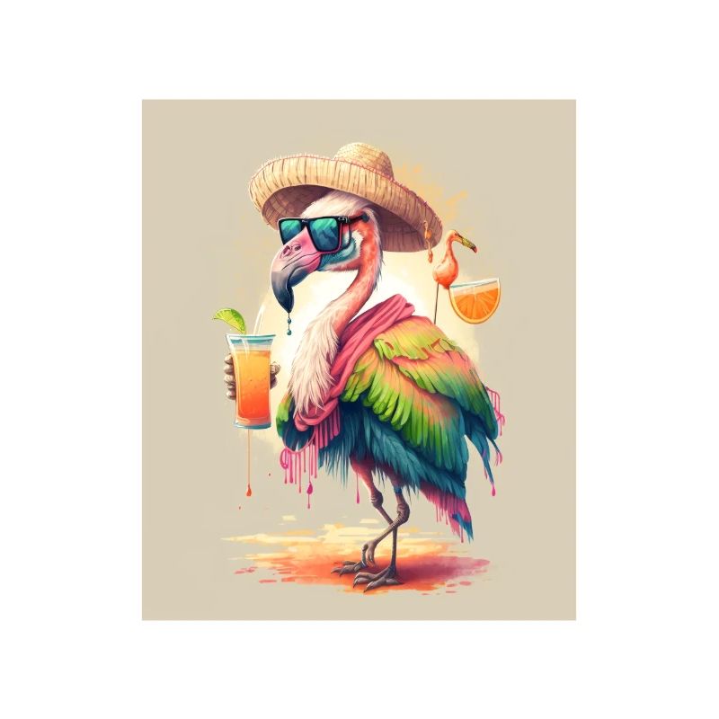 Flamingo Playing Musical Instruments Mexican