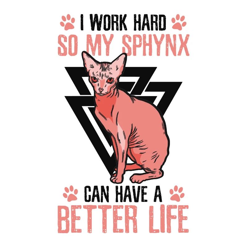 Work hard, so my Sphynx pet owner