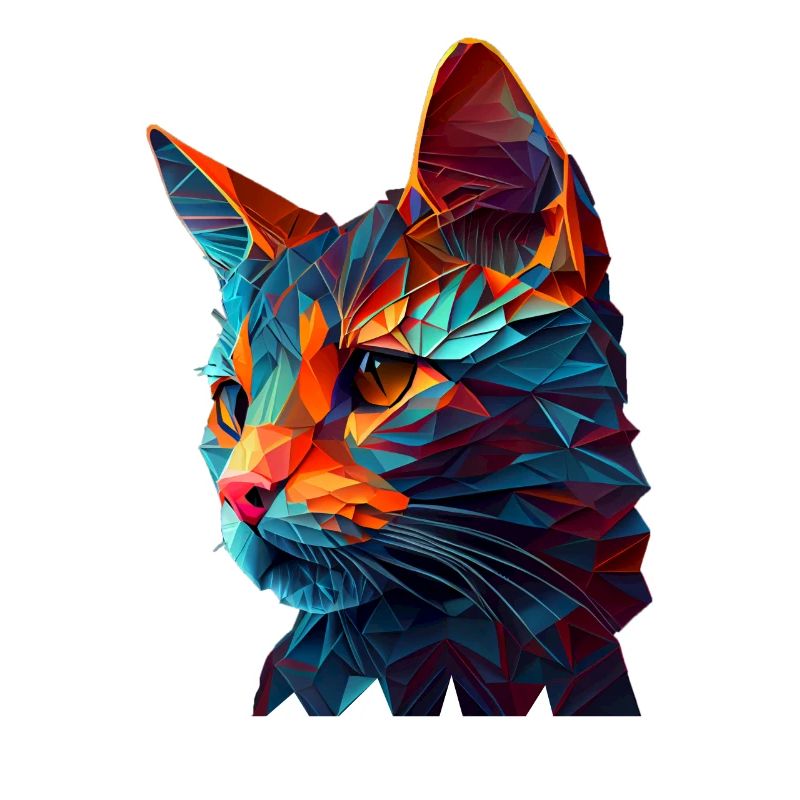 Cat Cats Kitten Polygon Cat