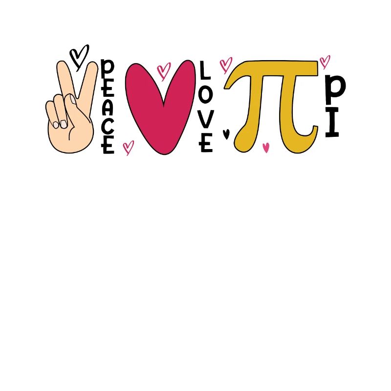 Amour Paix Pi Math Vacances Mathématiques Pi