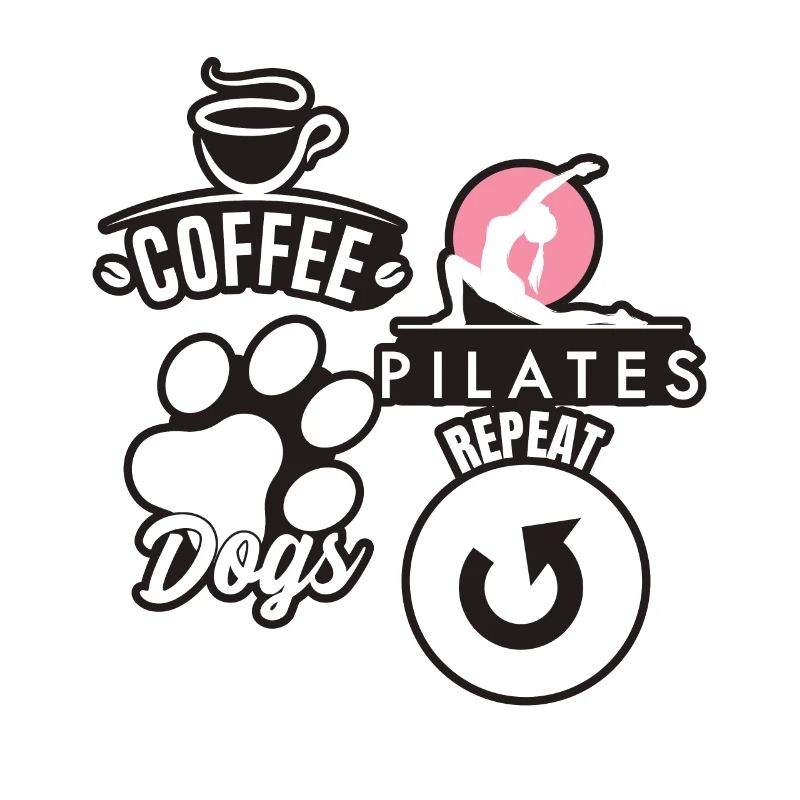 Café Pilates Chiens Répéter Pilates drôle