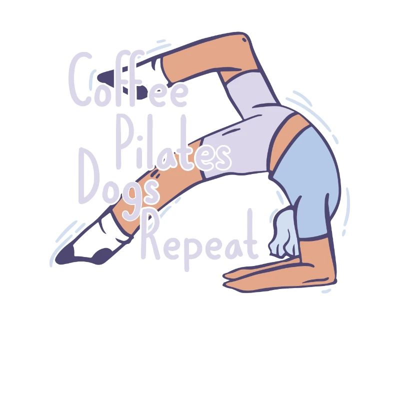 Café Pilates Chiens Répéter Pilates drôle