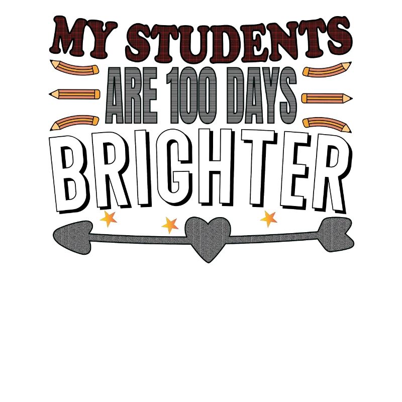 My students are 100 days brighter school pens