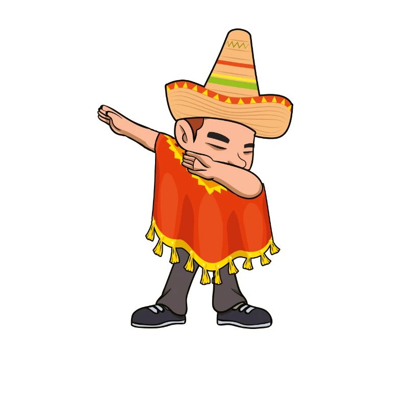 Dab Poncho mexicain Cinco de Mayo Boy