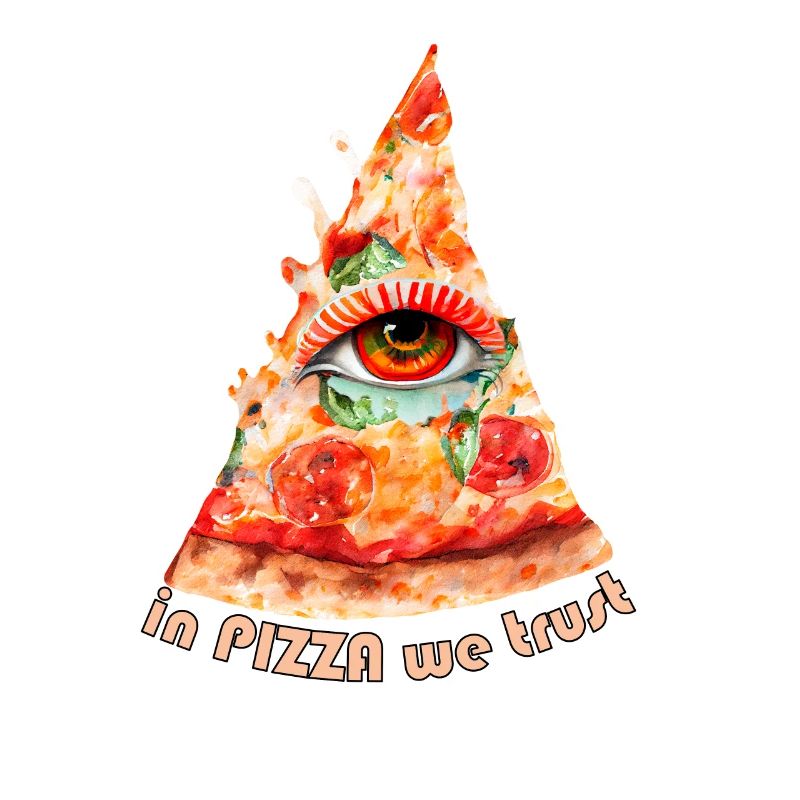 Pizza drôle de conception de restauration rapide