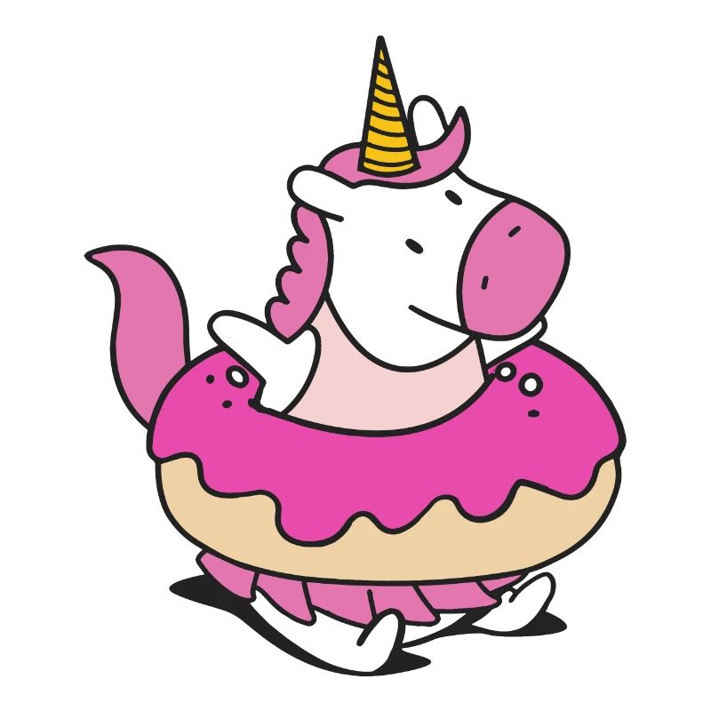 Rainbow Unicorn Float Floaty Donut