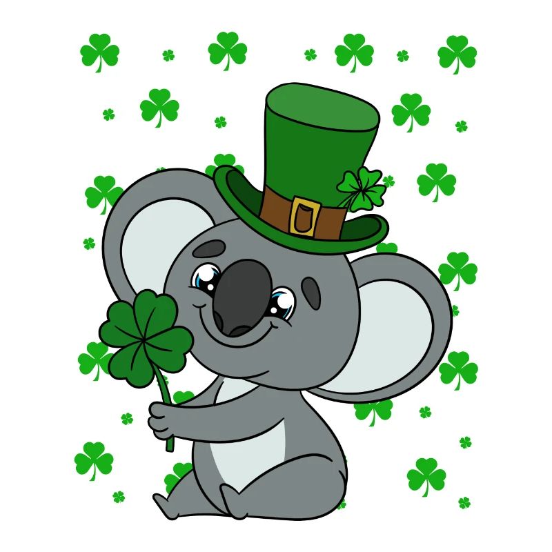Cute Koala with Hat Saint Patrick's Day