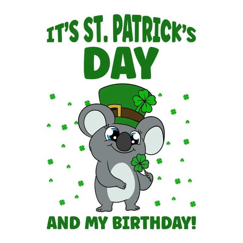 Cute Koala with Hat Saint Patrick's Day