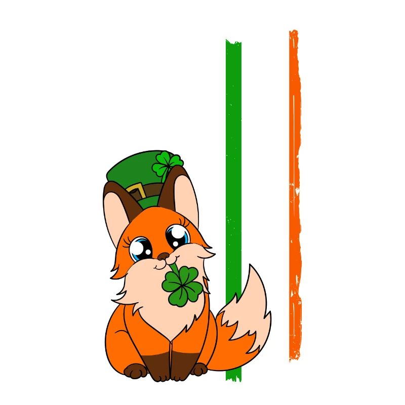 Cute Fox Clover St. Patrick's Day