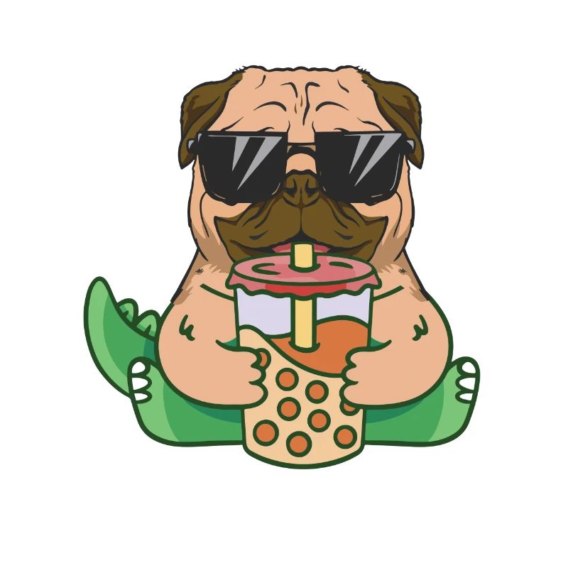 Geschenk - cooler mops mit sonnenbrille