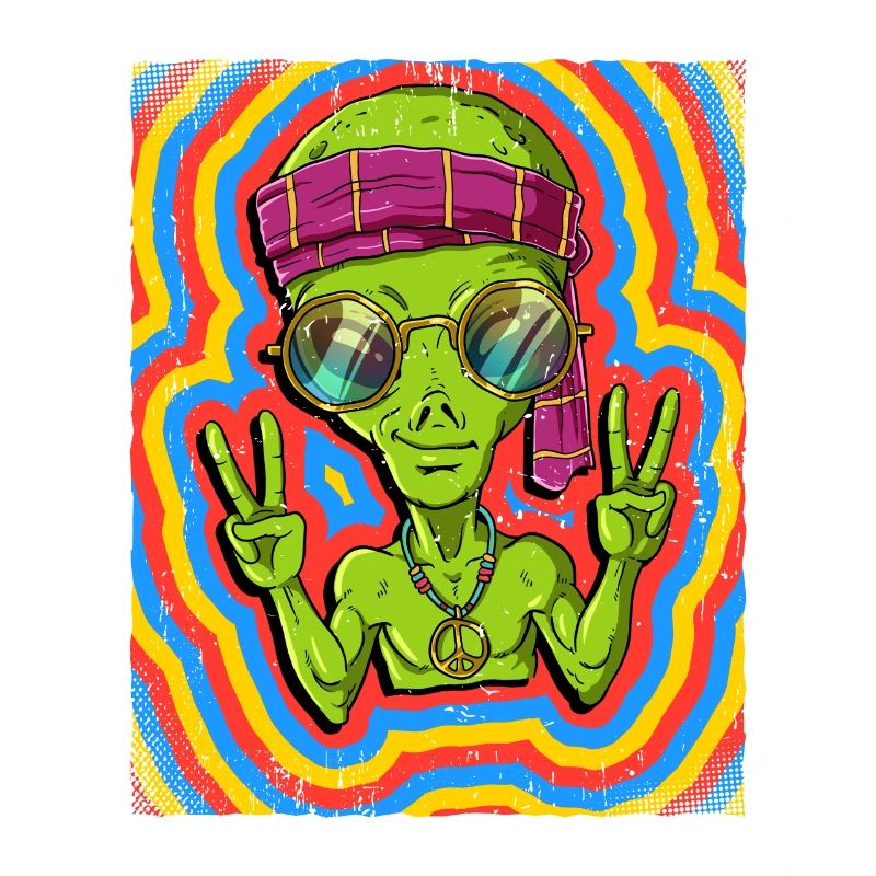 Hippie Alien Psychedelic Trippy