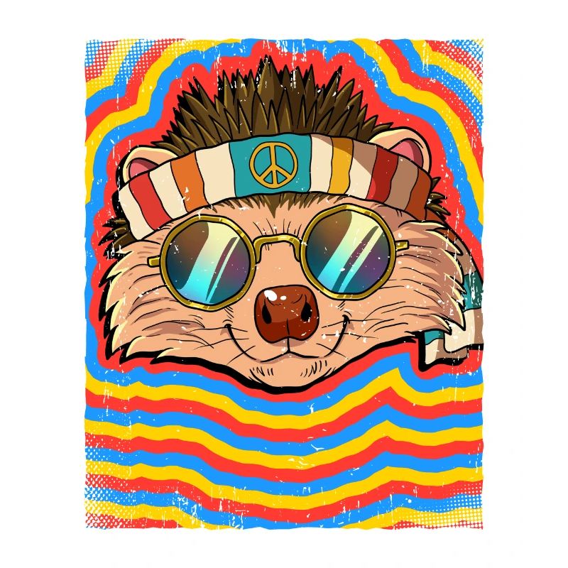 Hippie Hedgehog Psychedelic Trippy