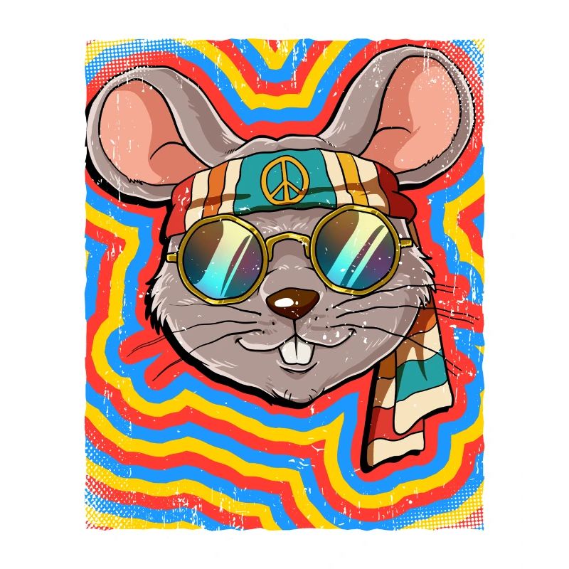 Hippie Mouse Psychédélique Trippy