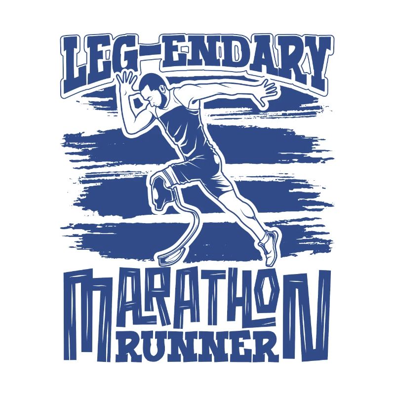 Legendary marathon runner - prosthetic leg