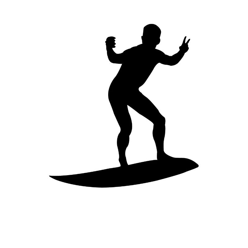 Silhouette de surfeur